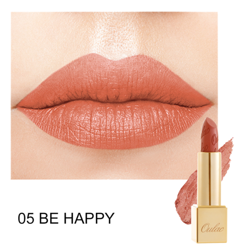 Oulac Cosmetics - Metallic Shine Lipstick - BE HAPPY 05