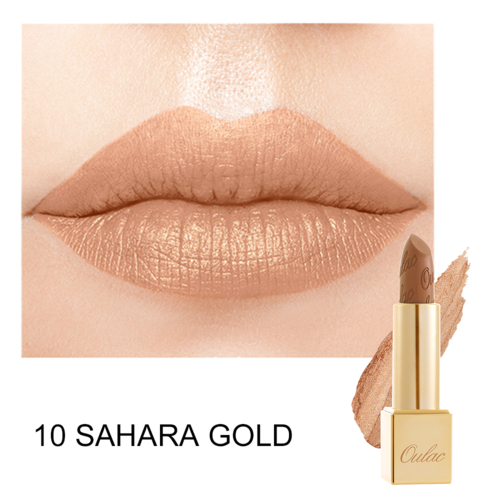 Oulac Cosmetics - Metallic Shine Lipstick - SAHARA GOLD 10