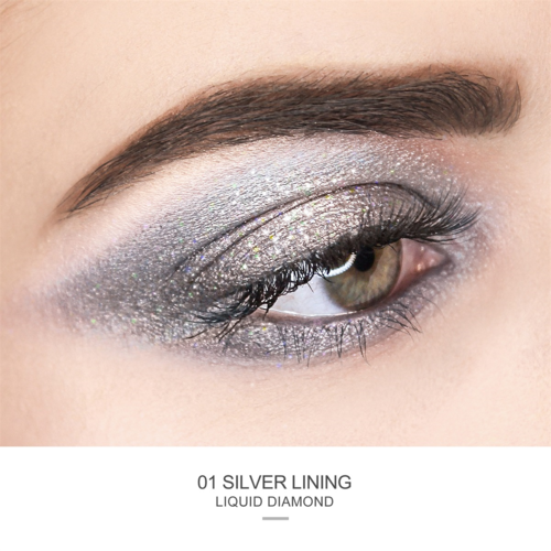 Oulac Cosmetics - Liquid Diamond - Nestemäinen Luomiväri - SILVER LINING 01