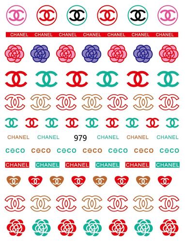 Nail Stickers - Brand Name & Logo CC Multi-Colour 4
